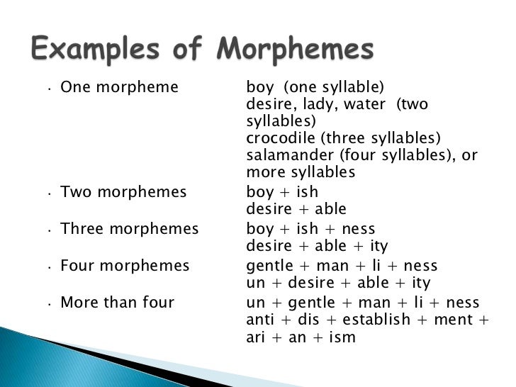 what is a morpheme example