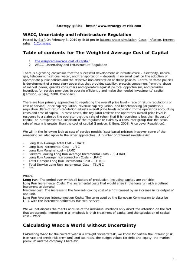 weighted cost of capital example