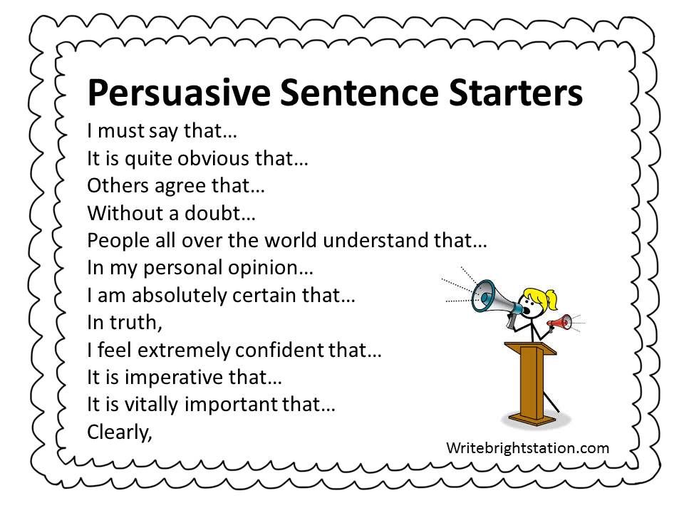 topic sentence starters for essays example