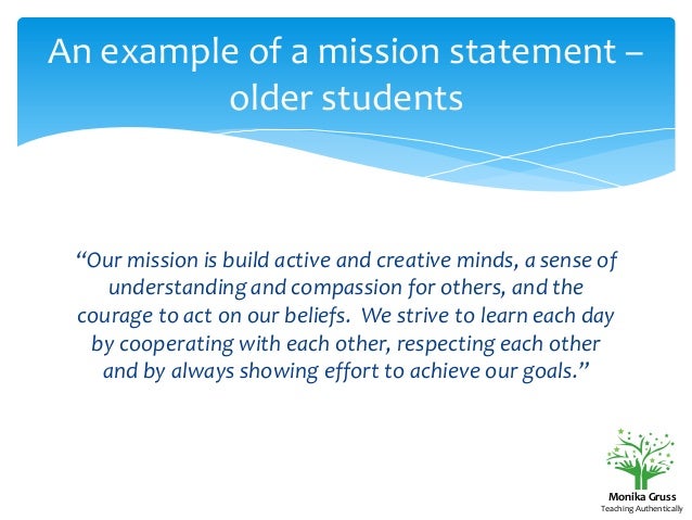 what is a mission statement explain with example