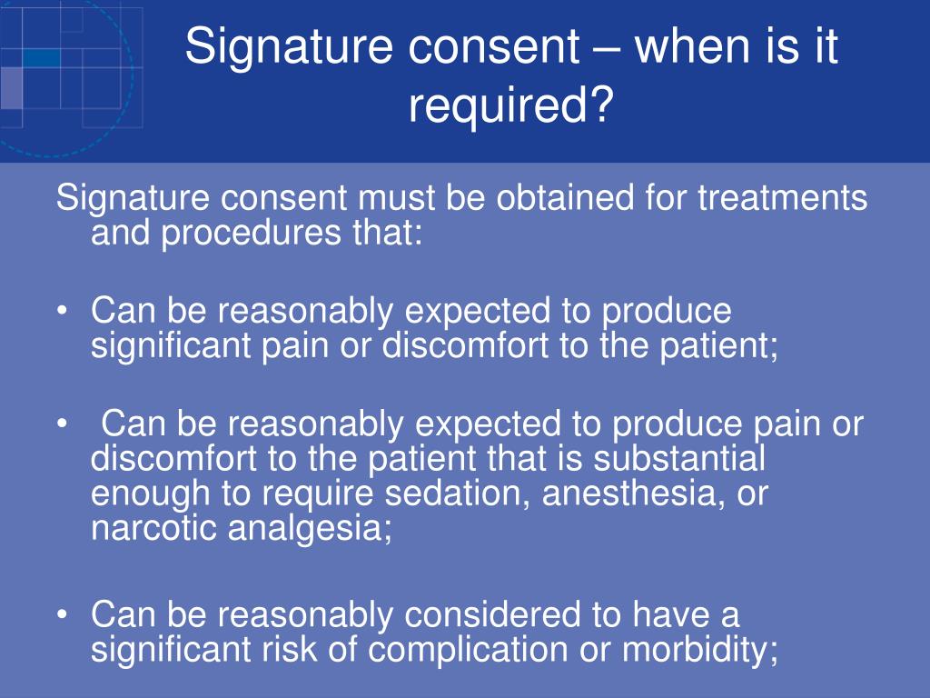 example of informed consent requirements