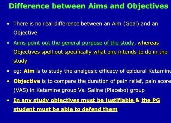 example of general objectives in thesis