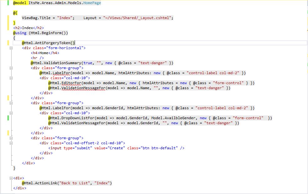 html dropdownlist example mvc 4