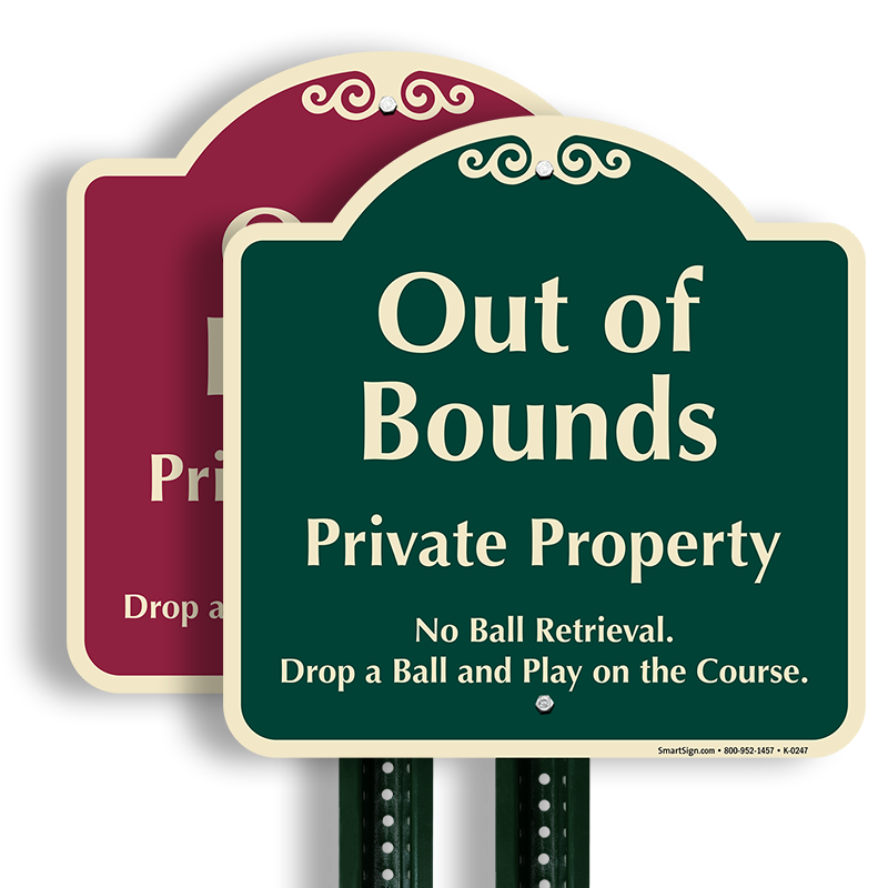 golf out of bounds rules example
