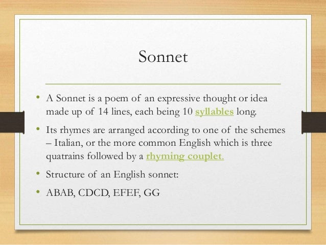 an example of a sonnet