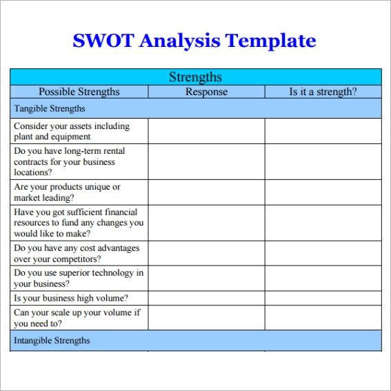 swot analysis risk management plan example