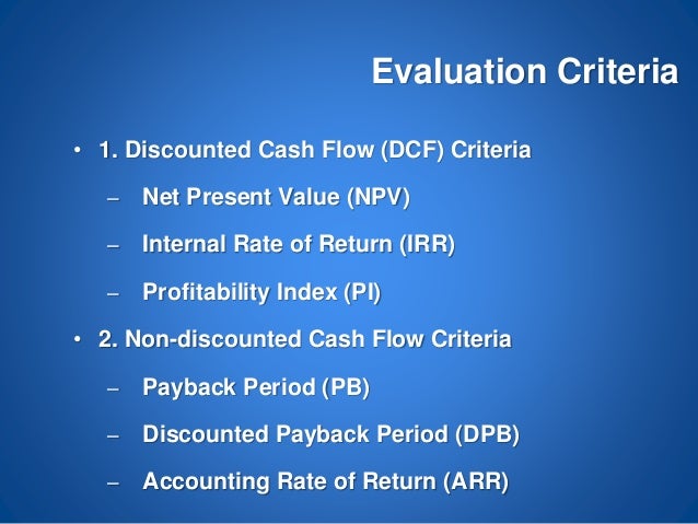 discounted cash flow method example