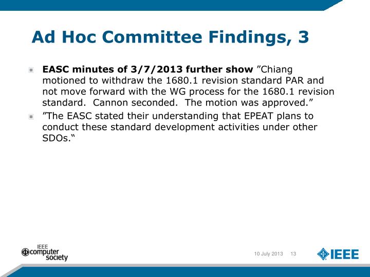example of ad hoc committee