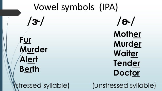 example of first syllable stress