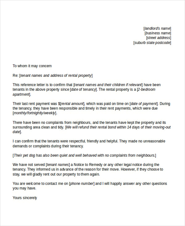 example of a personal business letter format