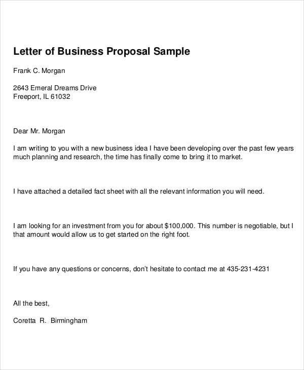 formal business letter example pdf
