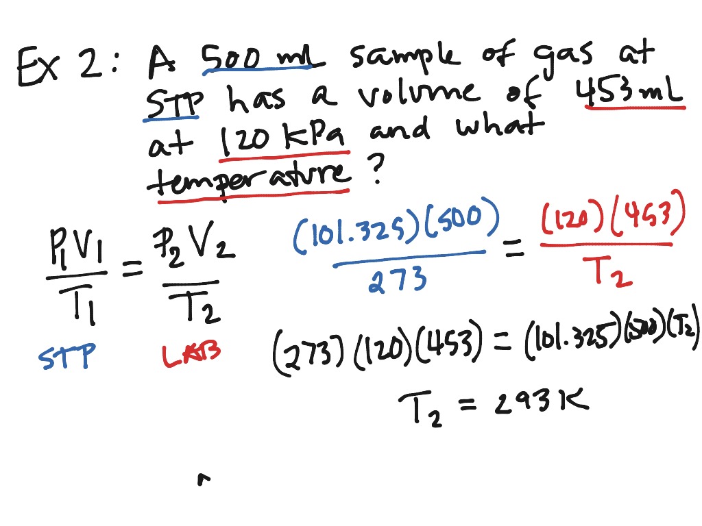 ideal gas law equation example