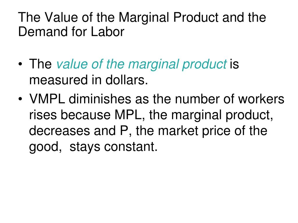 marginal product of labor example problem