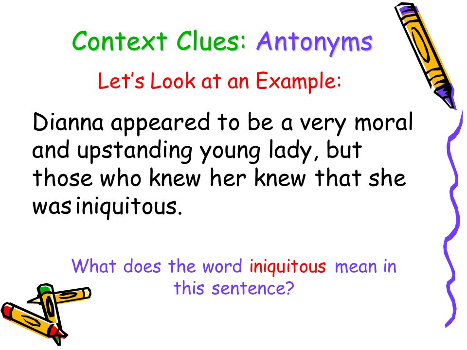 what is a antonym example